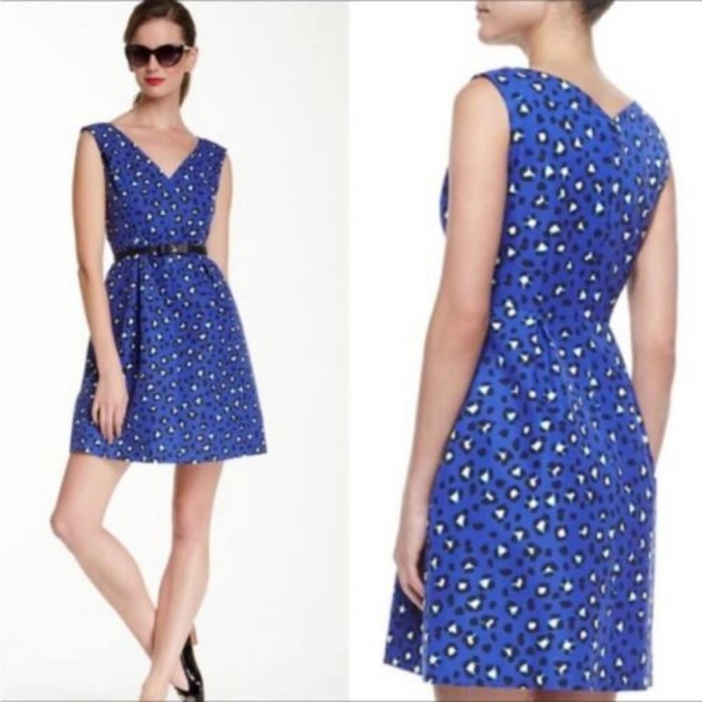 Kate Spade New York Dawson Cyber Cheetah Dress in Blue